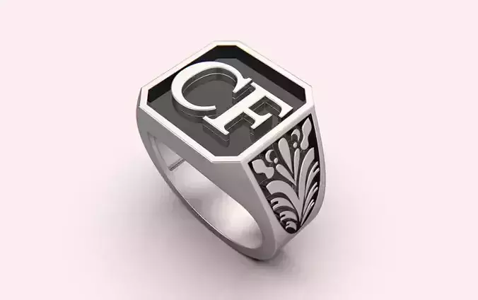 Initial signet ring model 1148