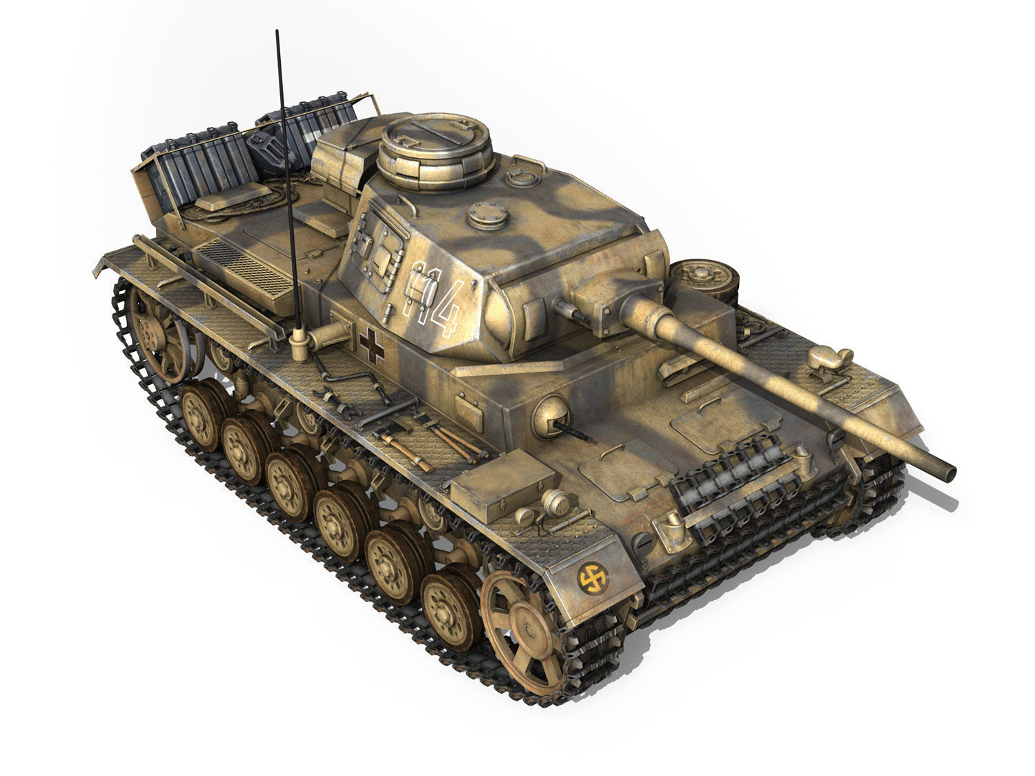 PzKpfw III - Ausf J - 114 3D model_7