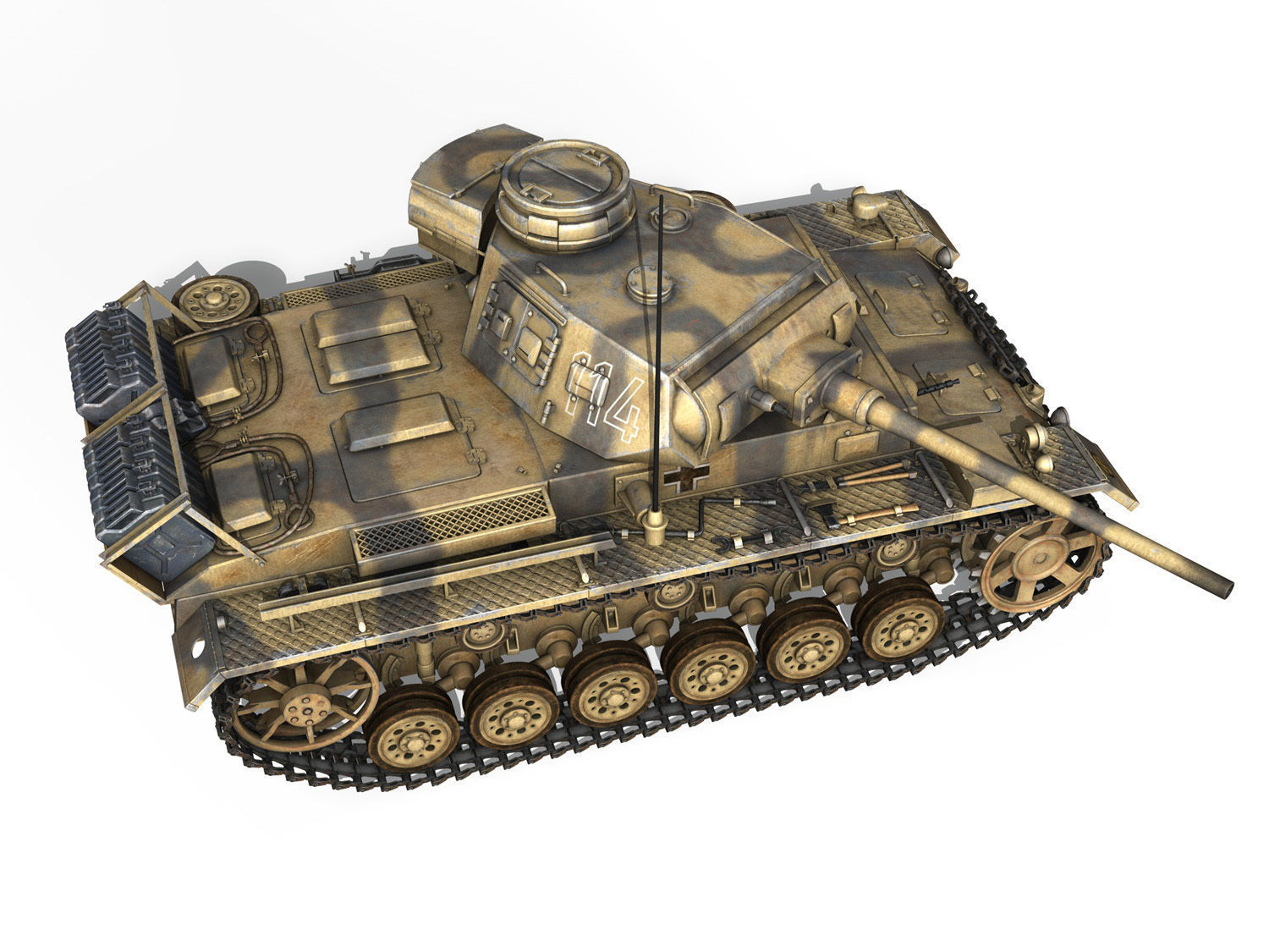 PzKpfw III - Ausf J - 114 3D model_6