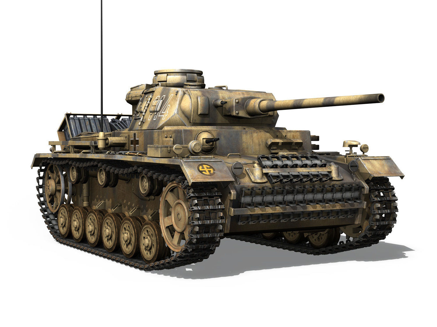 PzKpfw III - Ausf J - 114 3D model_8
