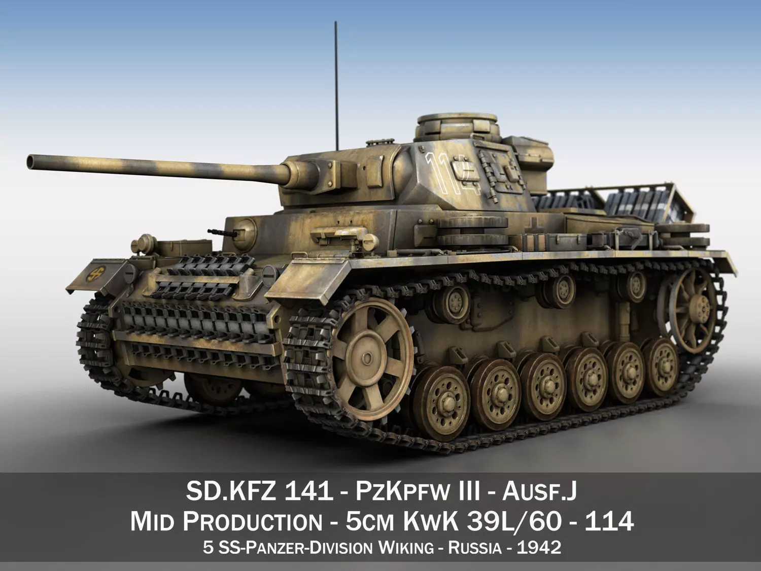 PzKpfw III - Ausf J - 114 3D model_0