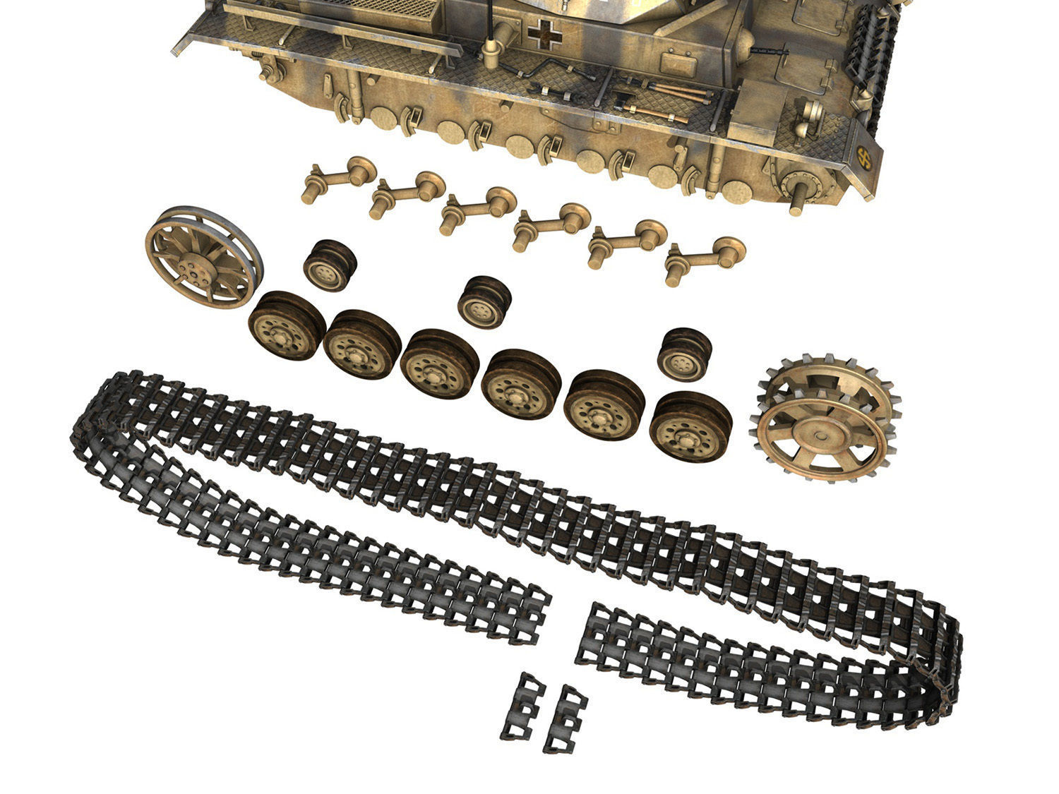 PzKpfw III - Ausf J - 114 3D model_9