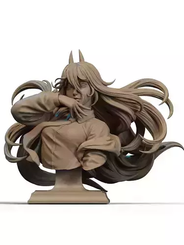 Power - Chainsawman Bust 3D Print