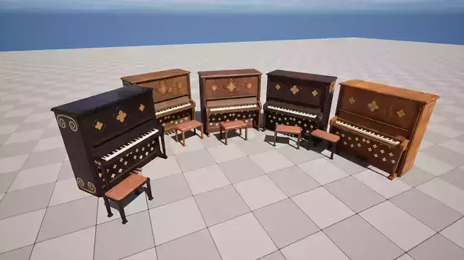 Piano Low-poly 3D model