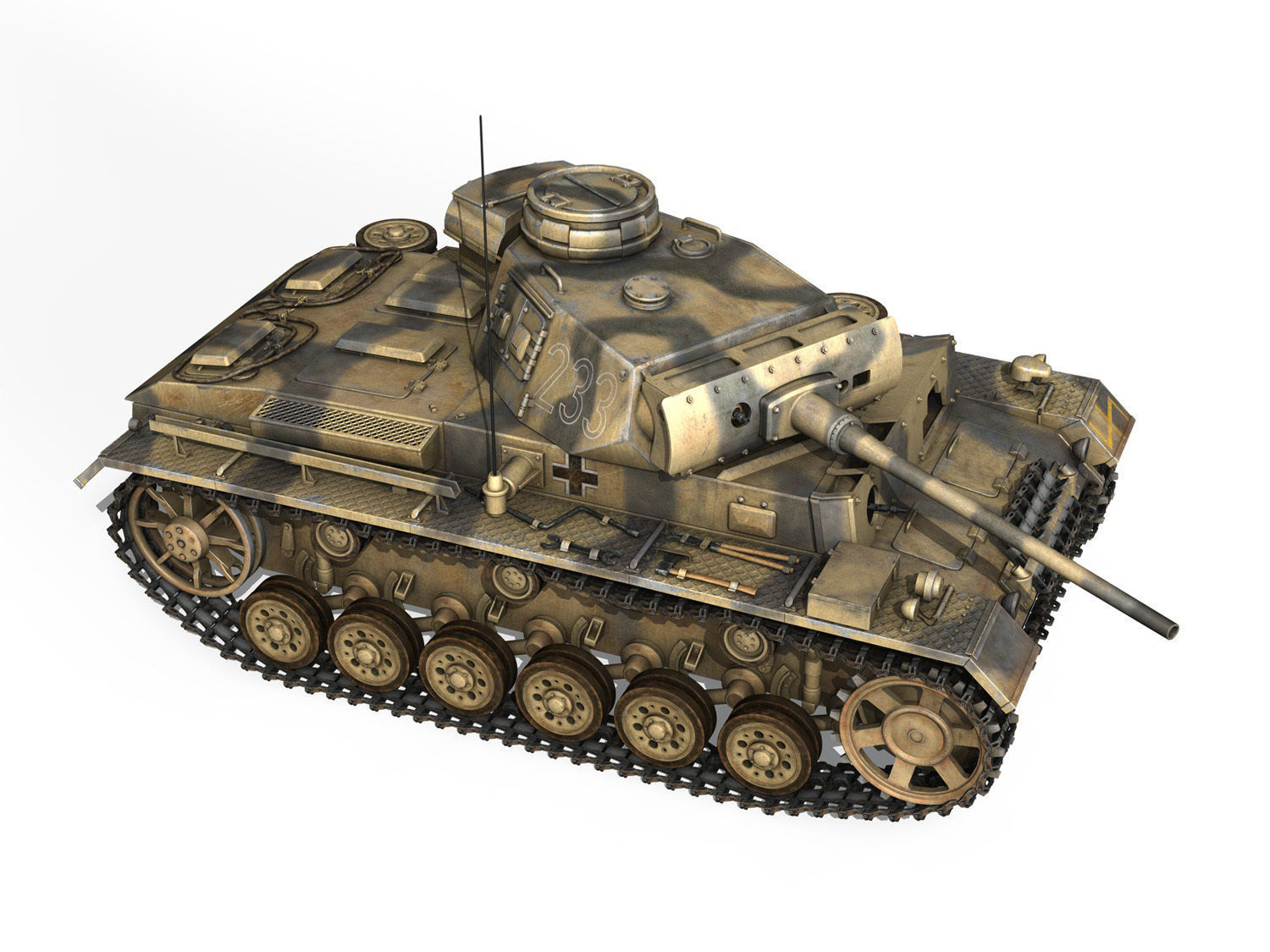 PzKpfw III - Ausf L - 223 3D model_6