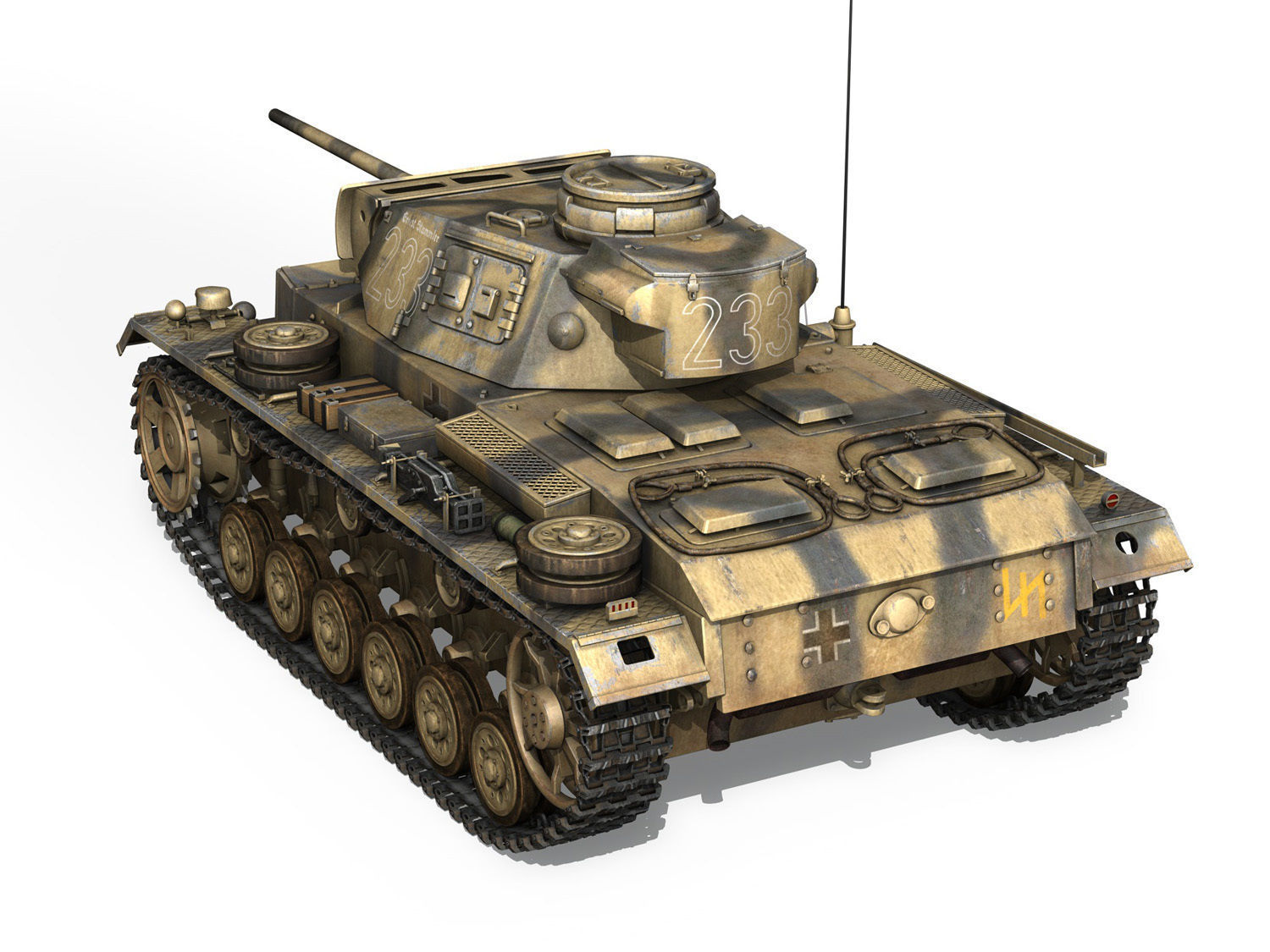 PzKpfw III - Ausf L - 223 3D model_4