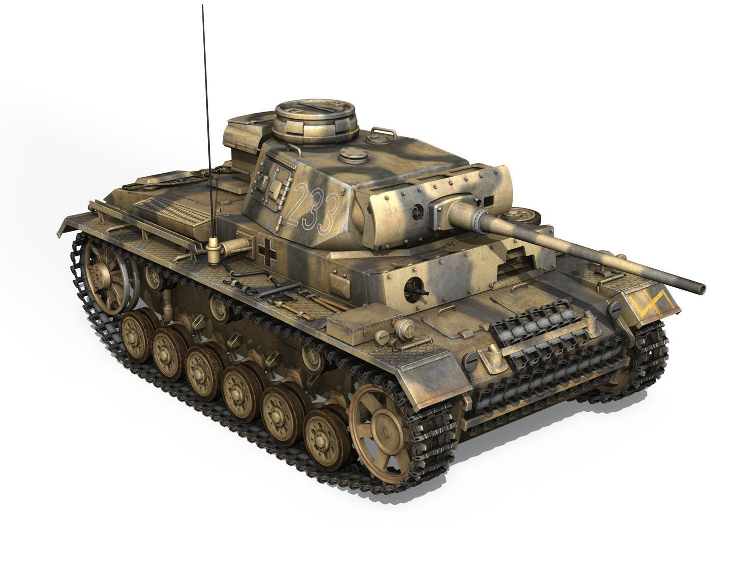 PzKpfw III - Ausf L - 223 3D model_7