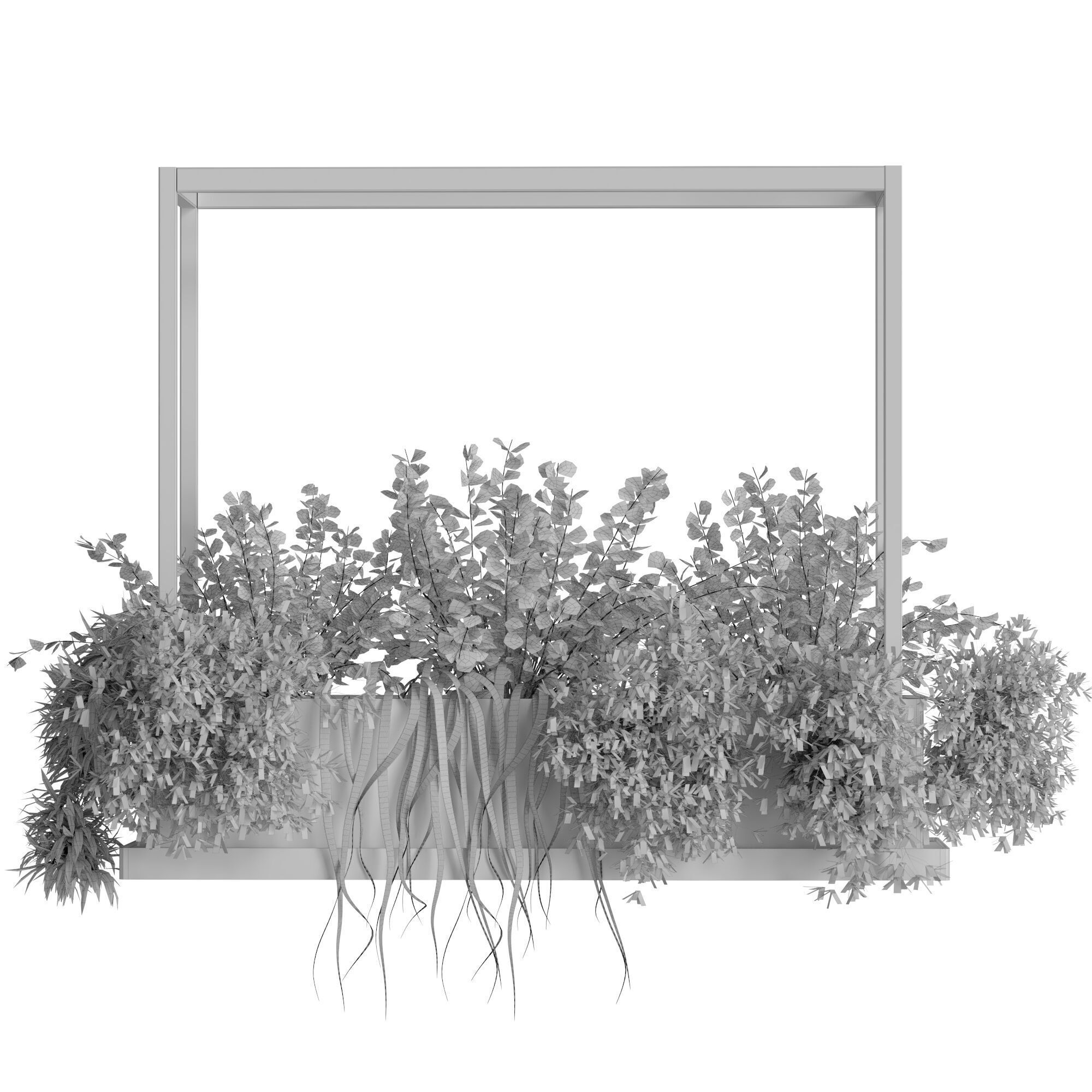 green plant ceilling box set 531 3D model_4