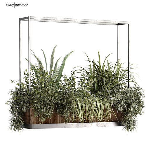 green plant ceilling box set 532 3D model