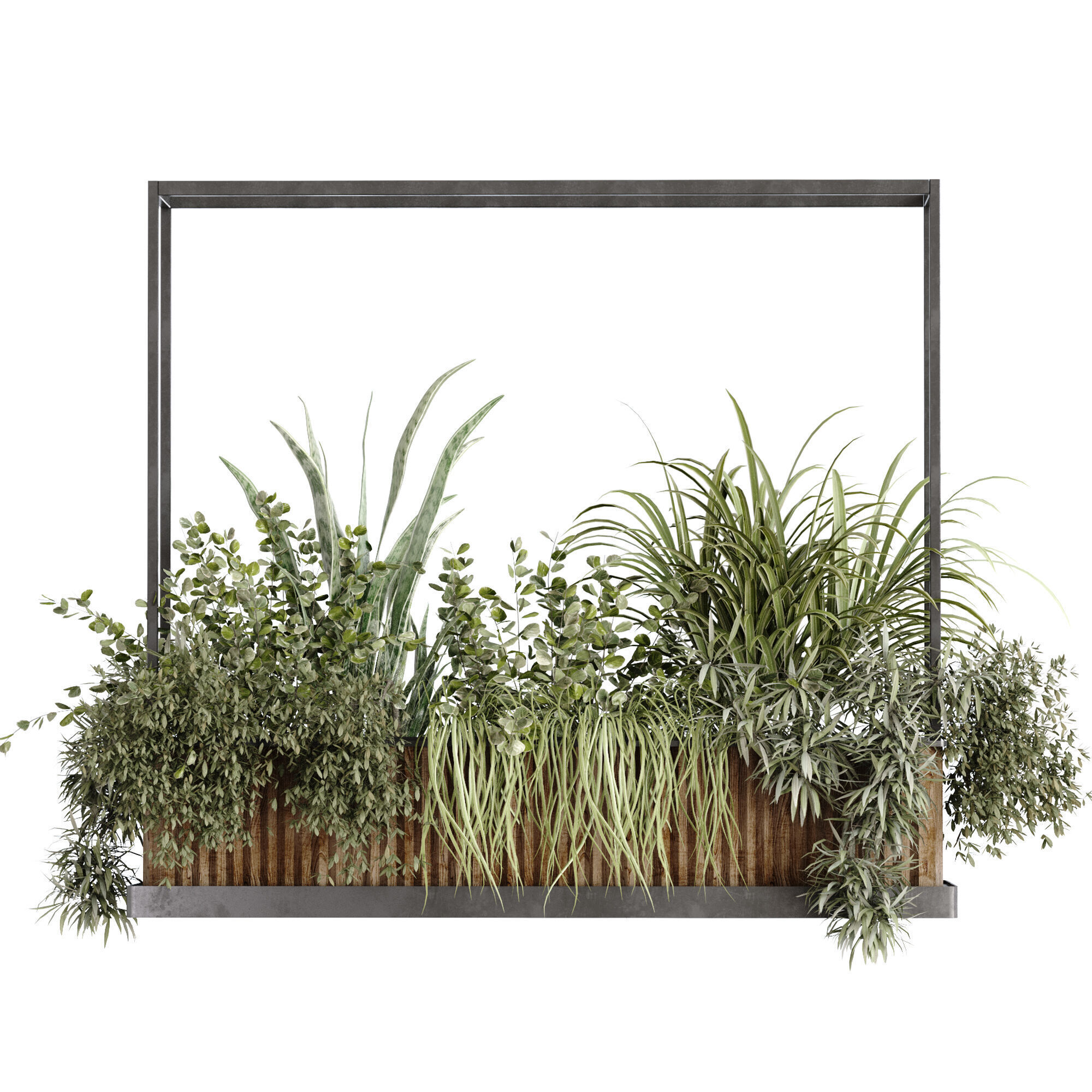 green plant ceilling box set 532 3D model_1
