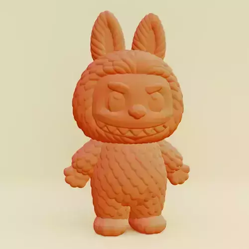 Labubu Plush Character Printable