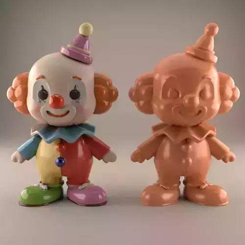 Cute Clown STL File Fun 3D Model for Gift or Decor