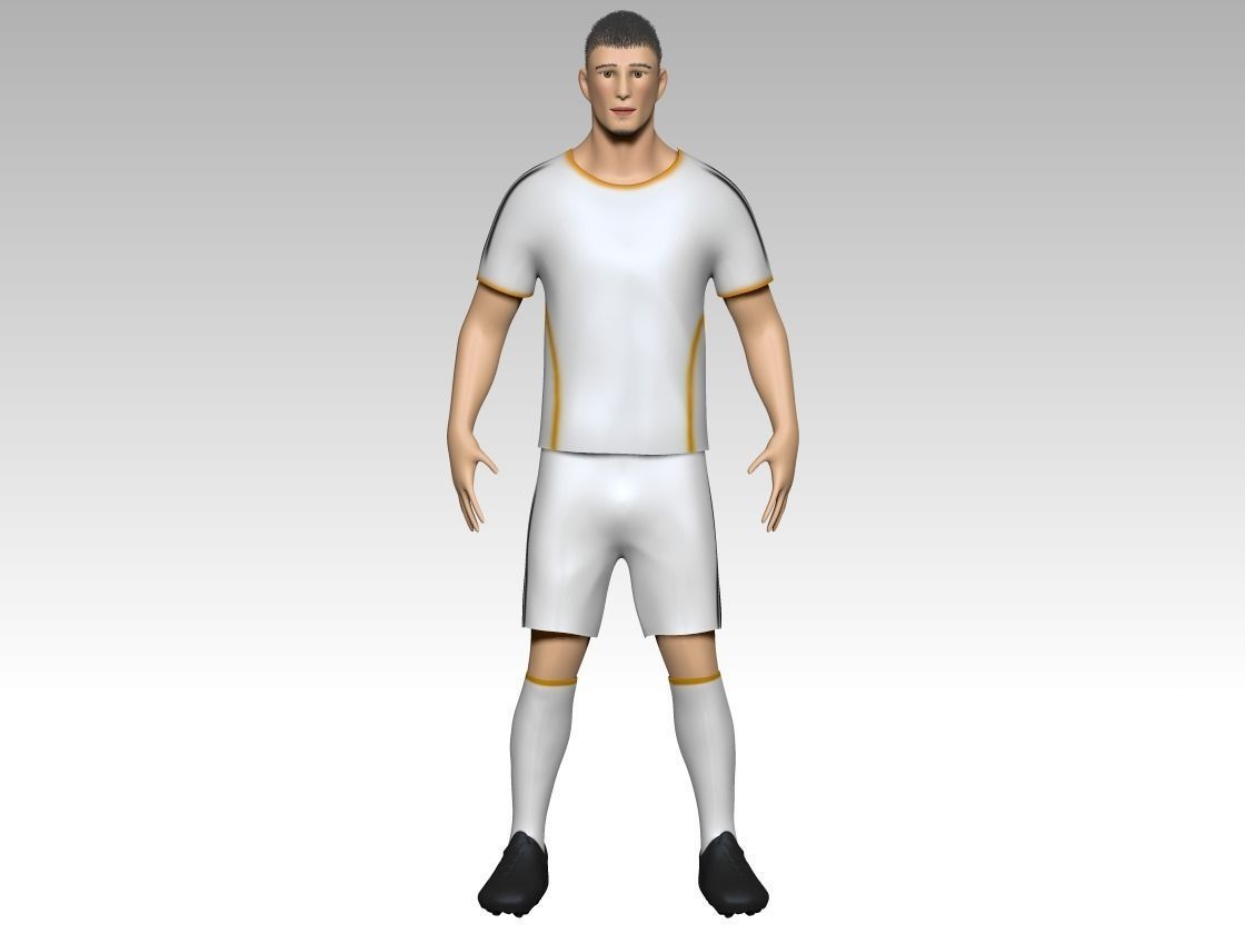 Footballer1 soccer player 3D model_0