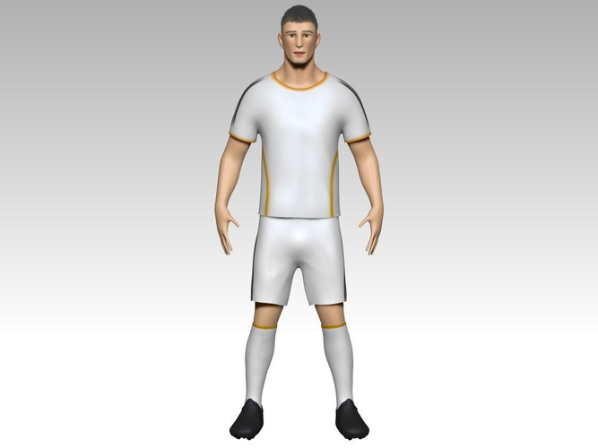 Footballer1 soccer player 3D model Footballer1 soccer player 3D model