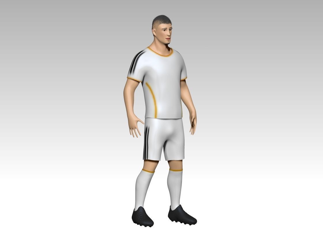 Footballer1 soccer player 3D model_3