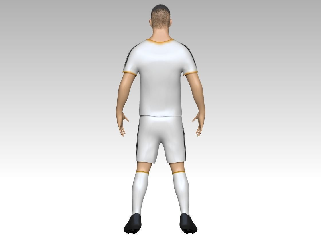Footballer1 soccer player 3D model_5