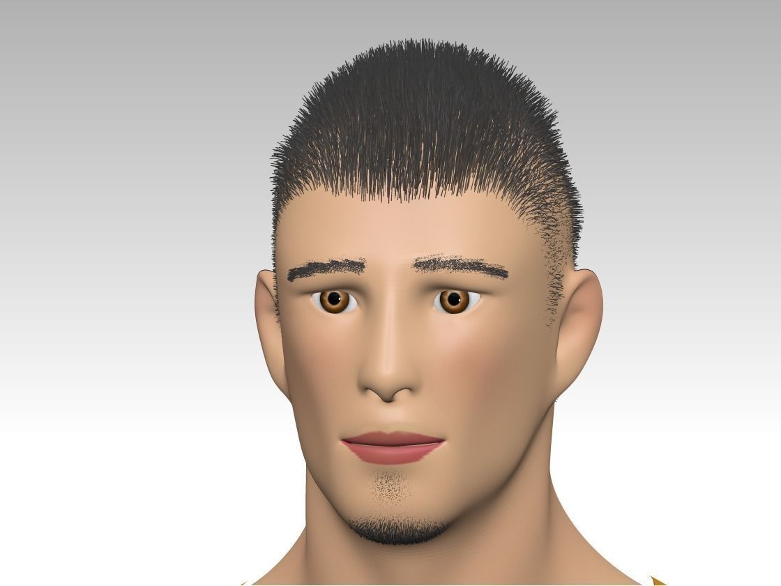 Footballer1 soccer player 3D model_4