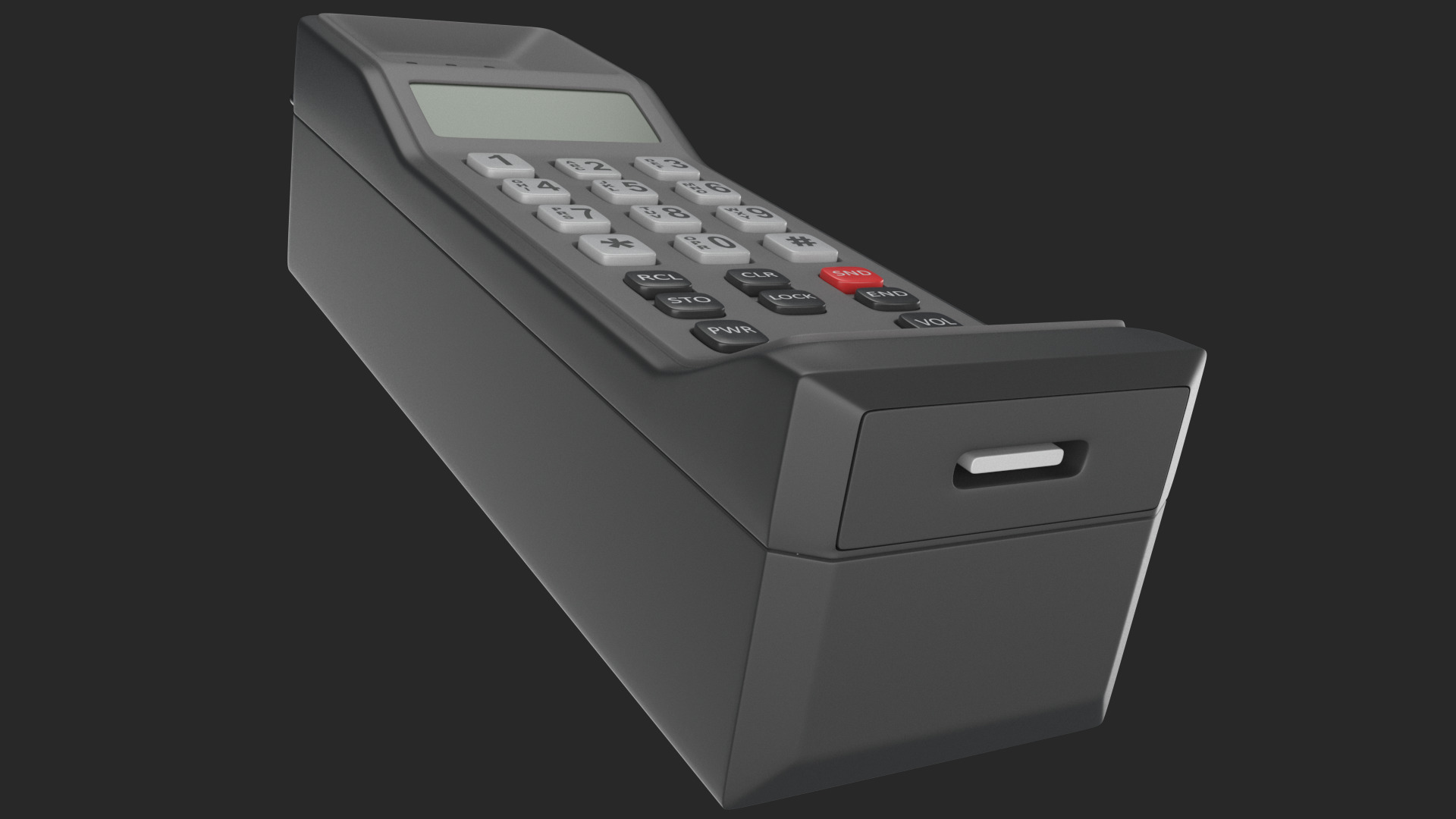 Retro Brick Cell Phone 3D model_6