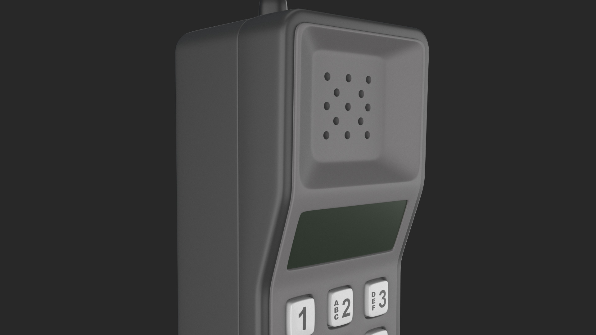 Retro Brick Cell Phone 3D model_3