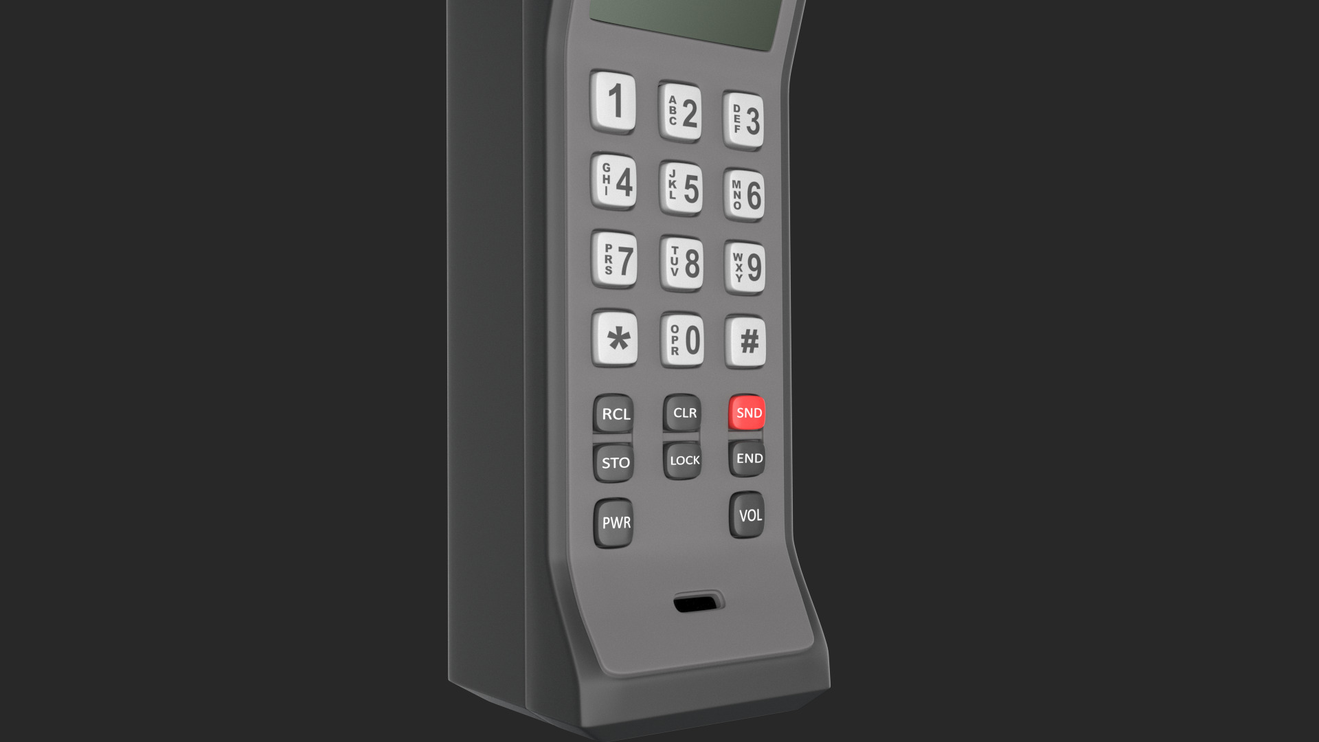 Retro Brick Cell Phone 3D model_4