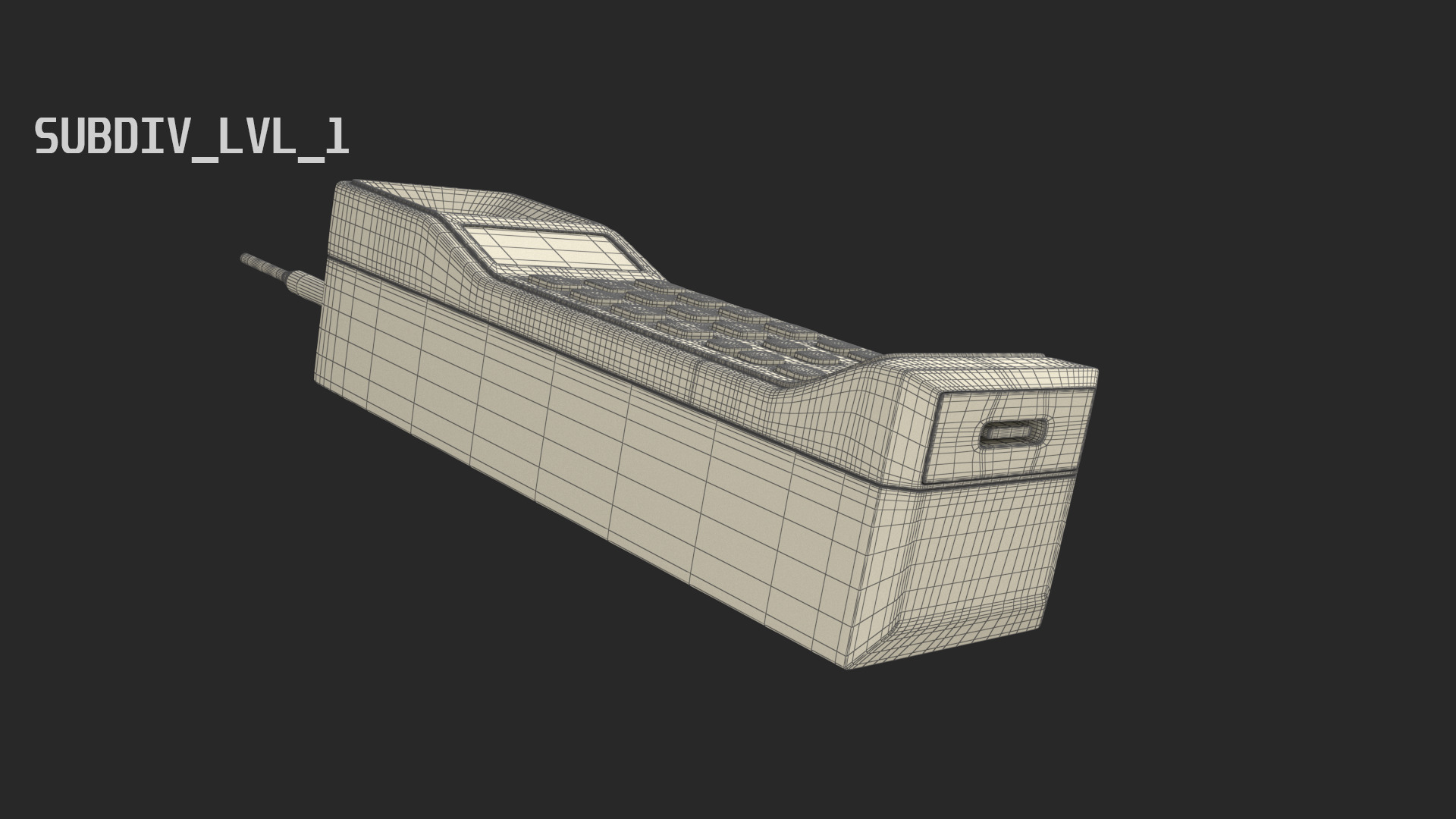 Retro Brick Cell Phone 3D model_13
