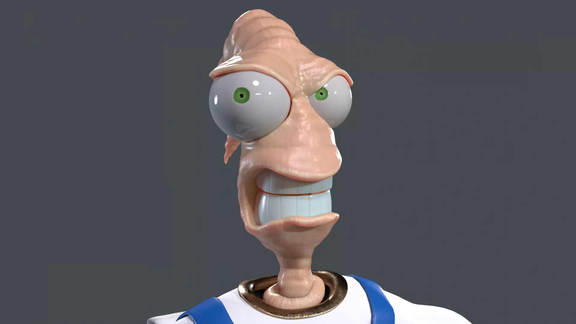 Jim The Earthworm 3D textured 3D model