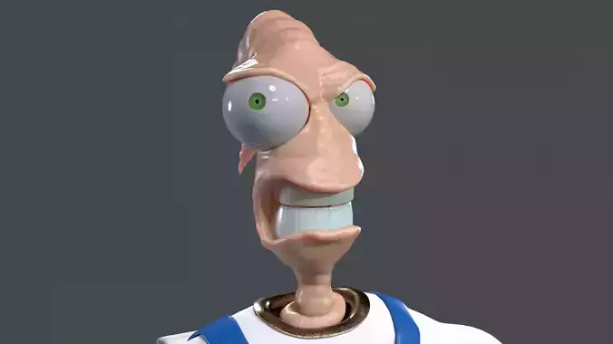 Jim The Earthworm 3D textured