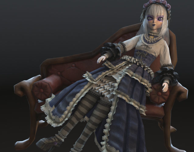 Antique Doll 3D model