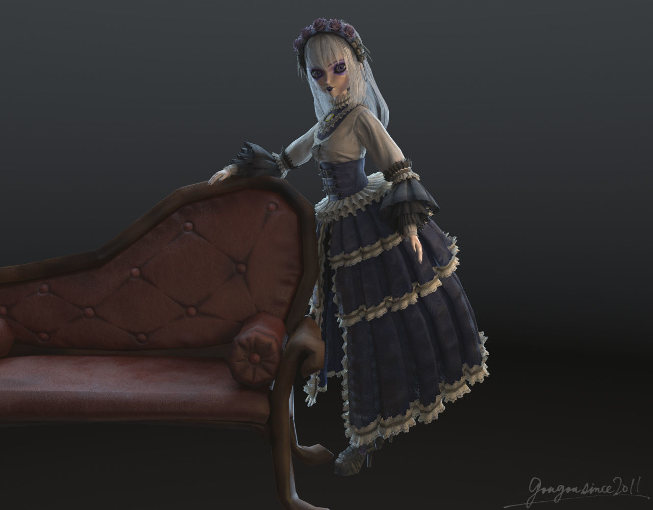 Antique Doll 3D model_5
