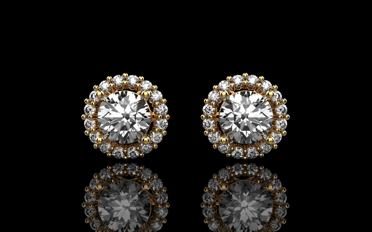 Transformer stud earring model 1151 3D print model_14