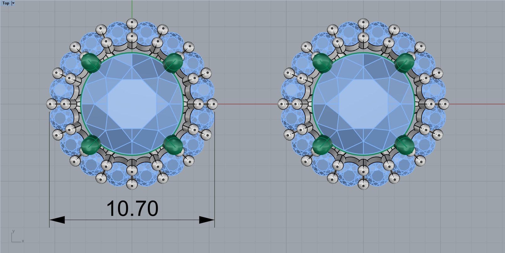 Transformer stud earring model 1151 3D print model_8