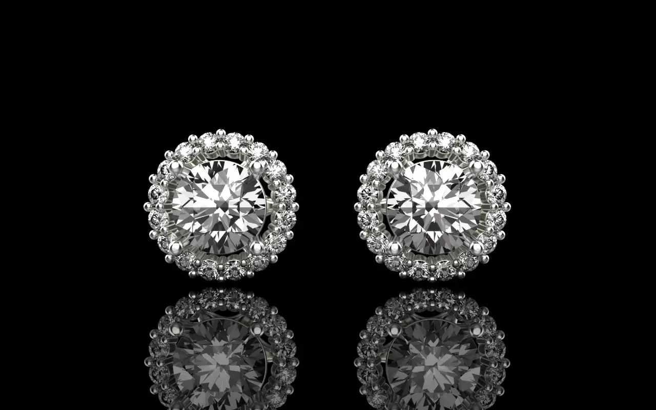 Transformer stud earring model 1151 3D print model_0