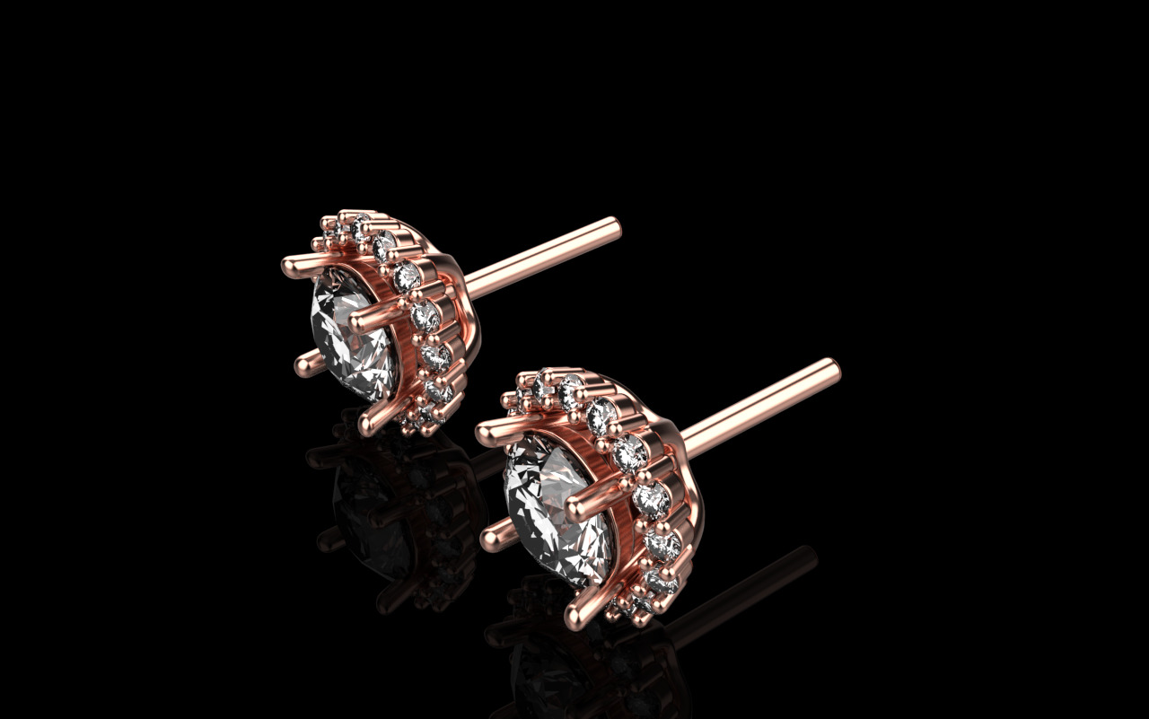 Transformer stud earring model 1151 3D print model_23