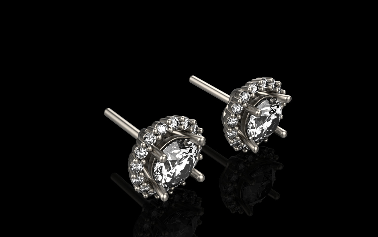 Transformer stud earring model 1151 3D print model_1