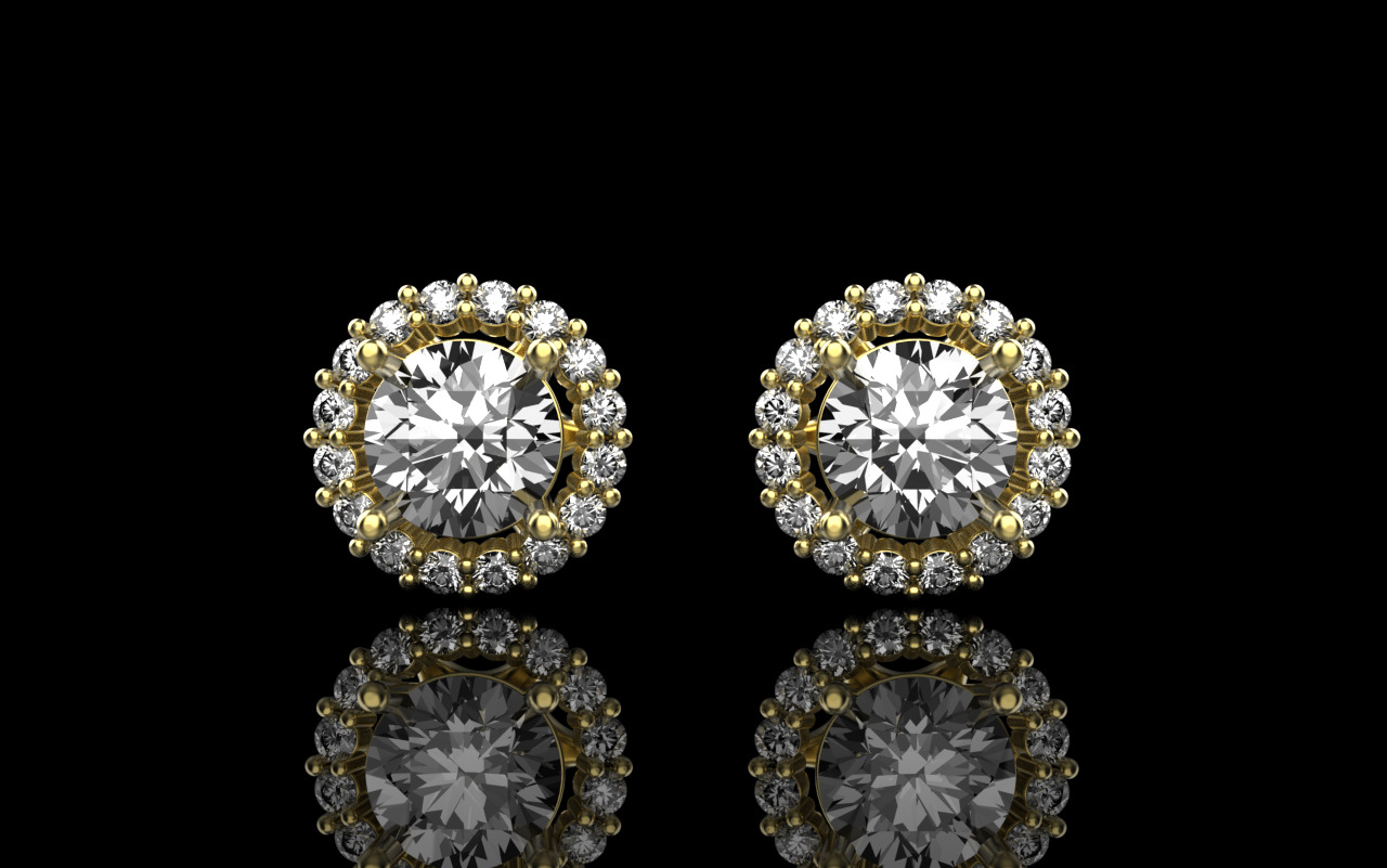 Transformer stud earring model 1151 3D print model_13