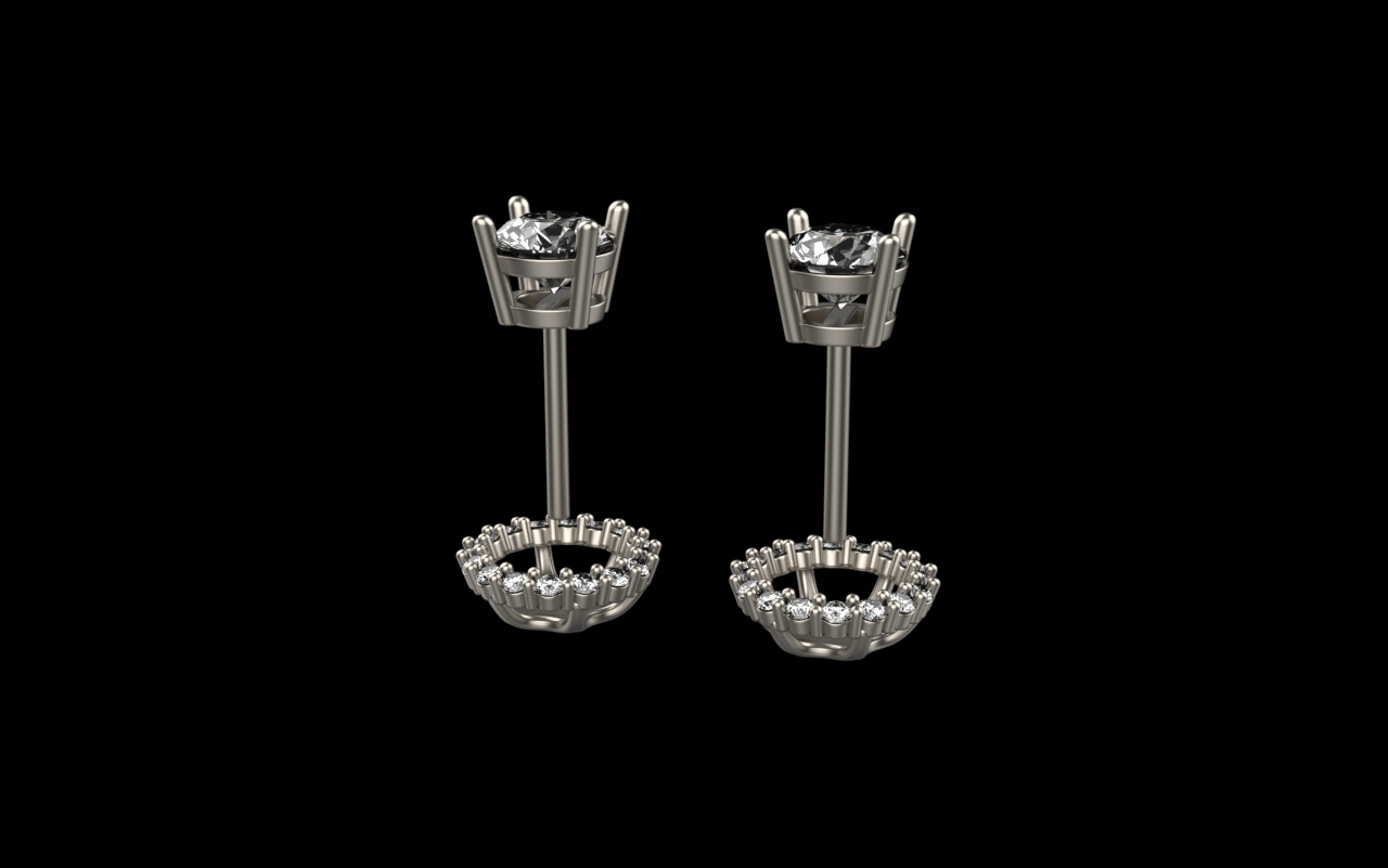 Transformer stud earring model 1151 3D print model_28