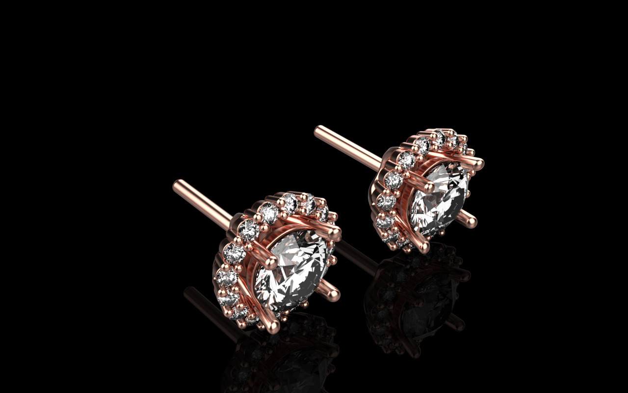 Transformer stud earring model 1151 3D print model_19