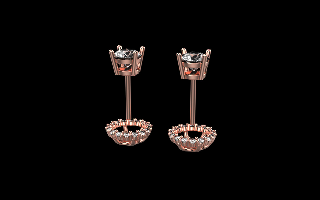Transformer stud earring model 1151 3D print model_27