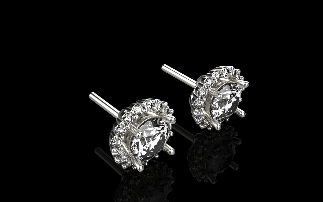 Transformer stud earring model 1151 3D print model_20