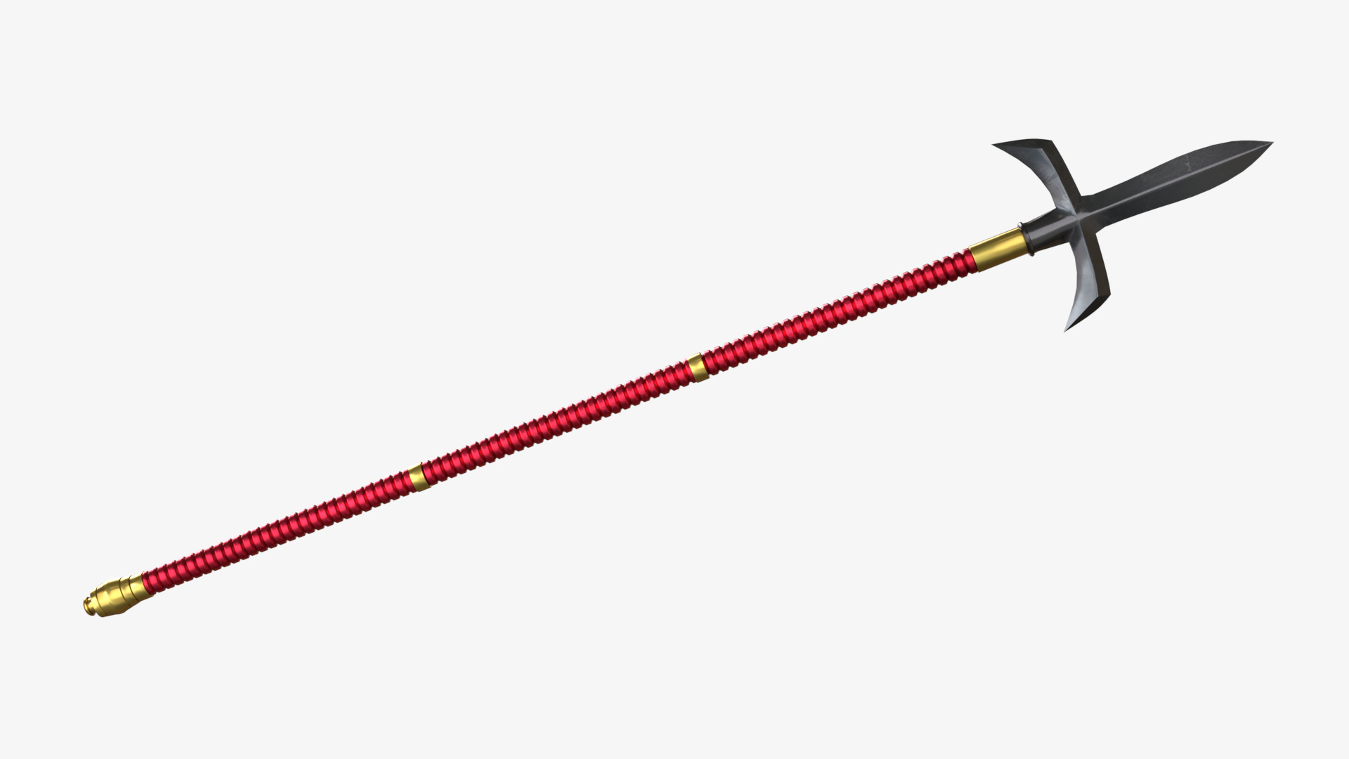 Japanese Spear Kama Yari 4 colors 3D model_3