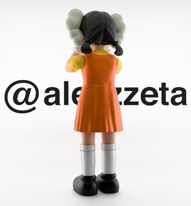 Kaws 2 YOUNG HEE Squid Game Season 2 Textured Low-poly 3D model_17