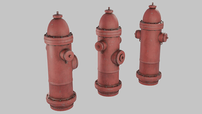 Fire hydrant Low-poly 3D model