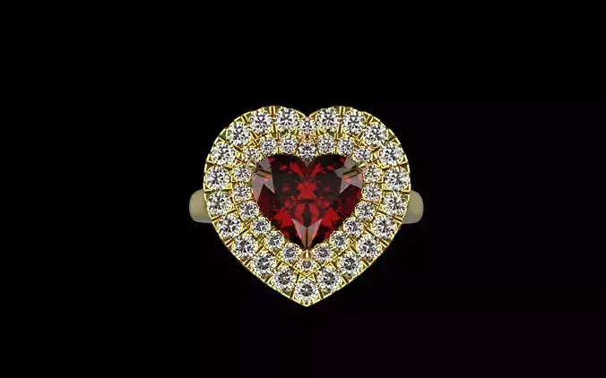 Heart shape ring model 1152