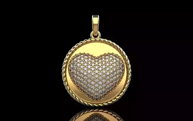 Heart pendant model 1155
