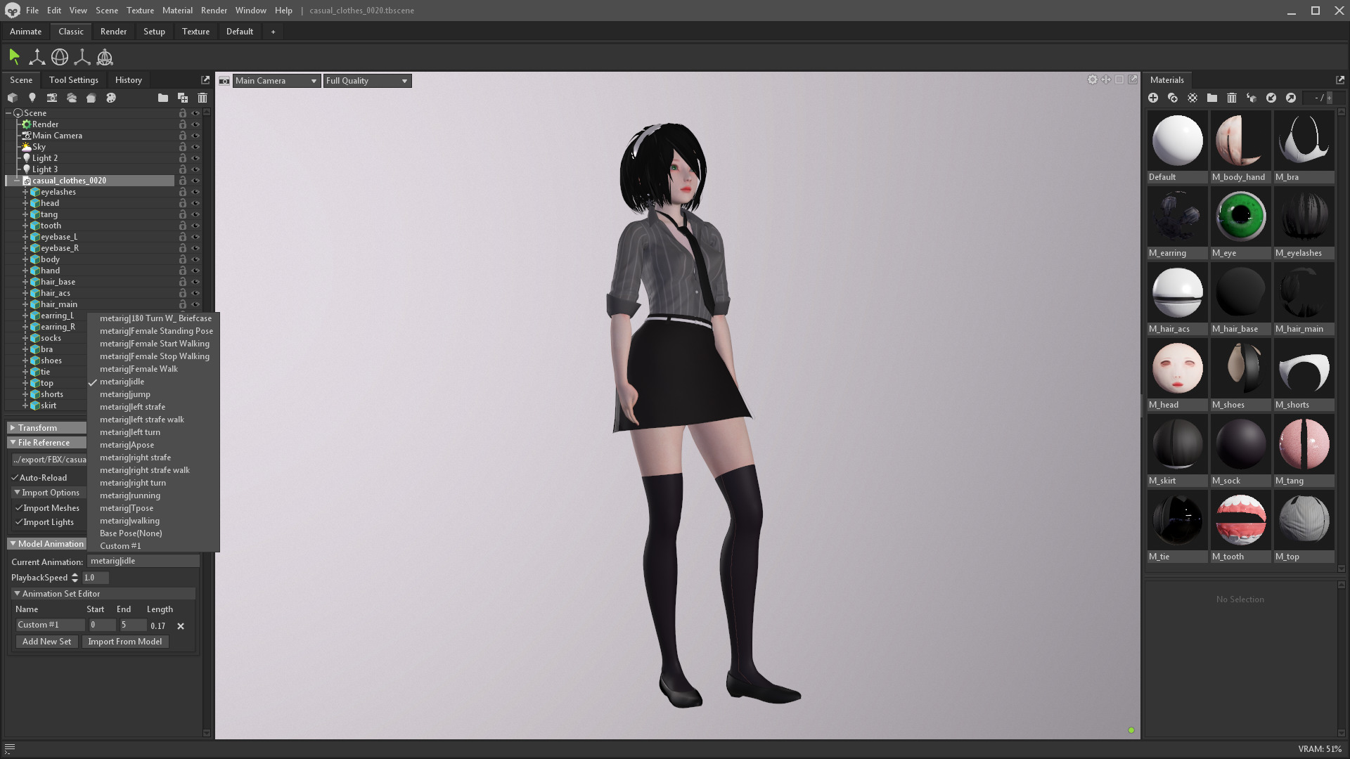 Casual clothes 0020 - Rig -Unreal - Unity - Blender - Animated Low-poly 3D model_10