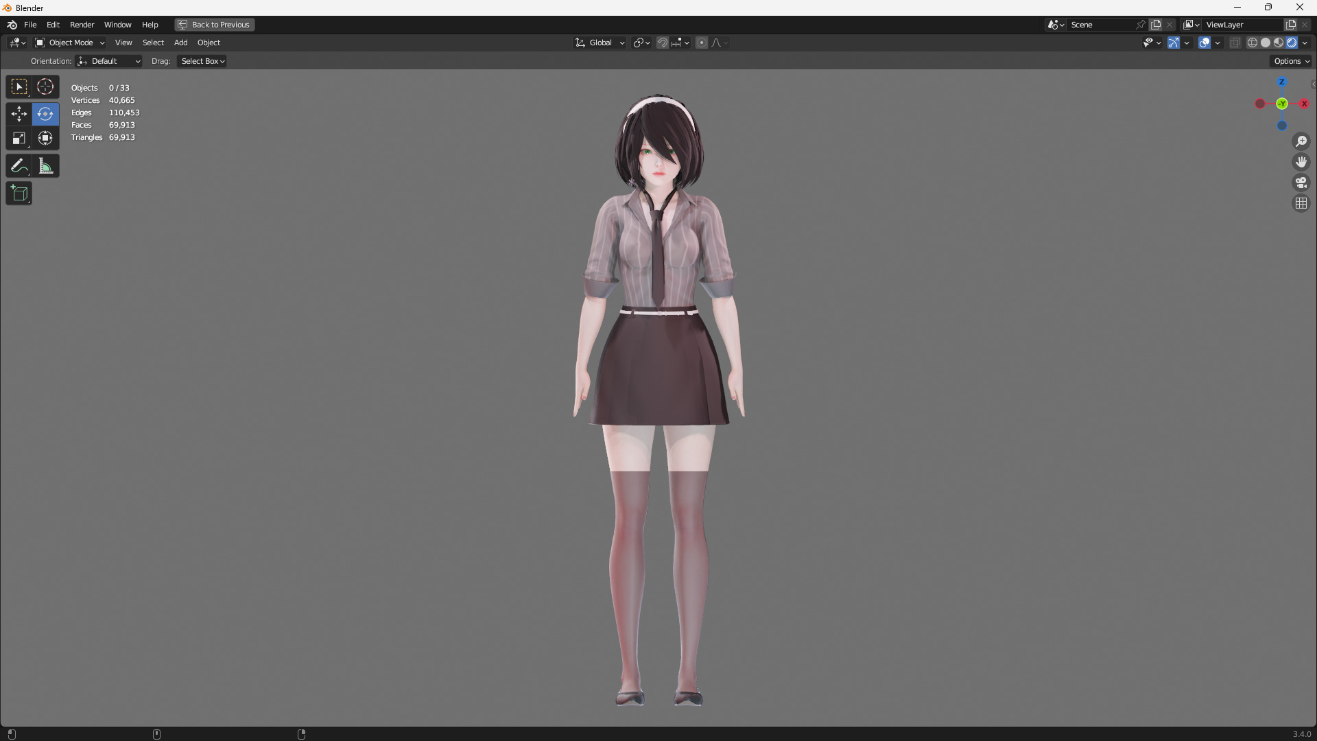 Casual clothes 0020 - Rig -Unreal - Unity - Blender - Animated Low-poly 3D model_7