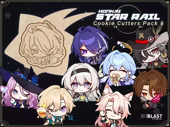 Honkai Star Rail Cookie Cutters Pack 6 3D print model