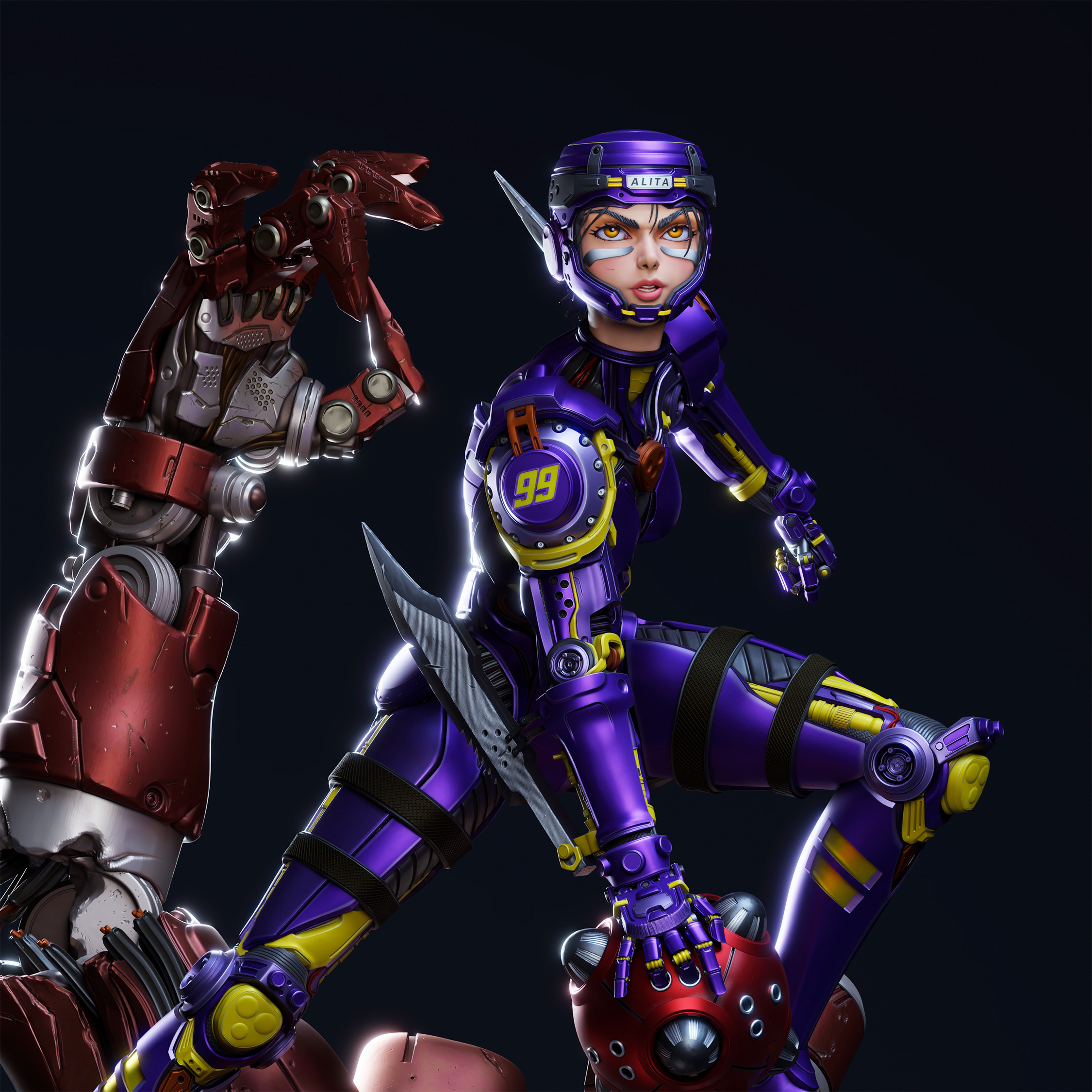 Alita 3D Print 3D print model_3