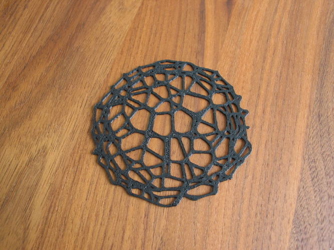 Drink coaster - Voronoi No IX 3D print model