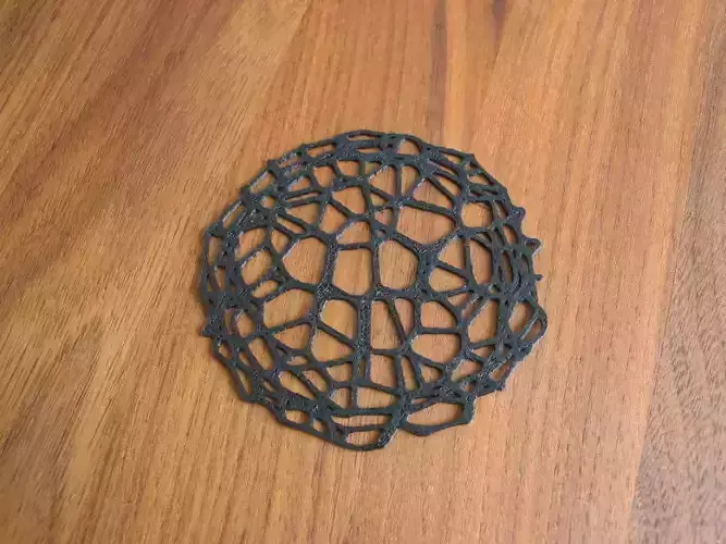 Drink coaster - Voronoi No IX 3D print model